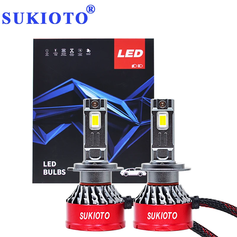 1 Set SuKioto Genuine H11 LED svetlomet 6000K CANBUS H7 H4 H1 H8 H9 9005 9006 HB3 HB4 Vysoký výkon 130W 40000LM CSP Chips