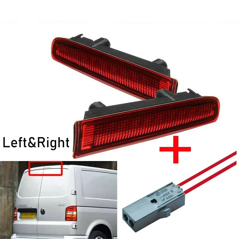 1 Set tretí brzdový svetlo na vysokej úrovni pre VW Transporter T5 T6 STARN Door SPR s predpojeným konektorovým zátkovým brzdovým svetlom.