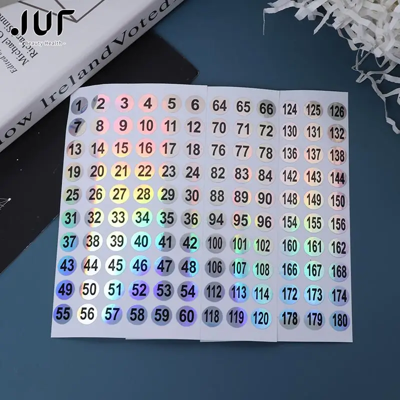 1 Sprievodca listami abecedy čísla písmen Štýl Tip Tip Sticker na nechty na nechty
