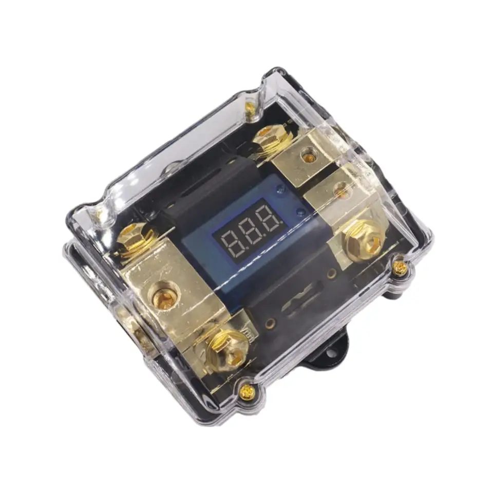 1 v 2 out audio časť automatické zvukové vybavenie automobil Audio Digital LED napätie distribučného bloku Distribučný blok ANL Držiteľ poistky pre RV Yacht