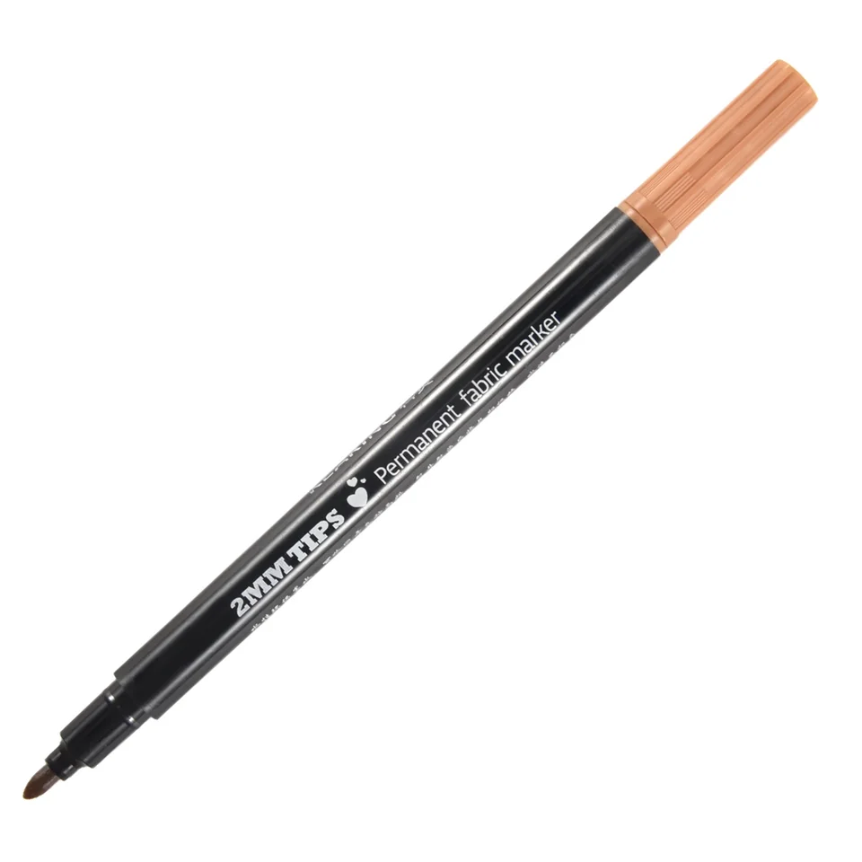 1 x tkanina značky perá trvalé farby pre DIY textilné oblečenie Tričko Topánky hnedé