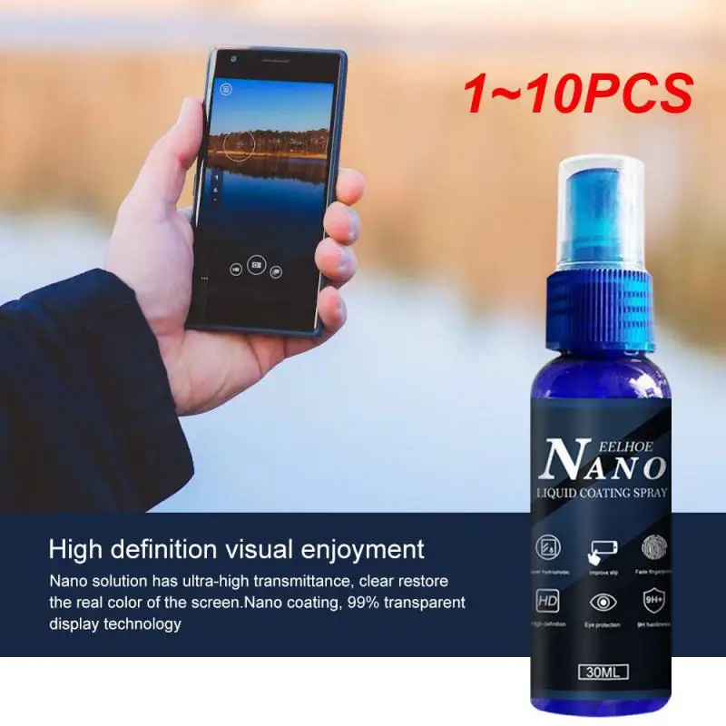 1 ~ 10ks 30 ml nano kvapalina chránič filmu Film Scrapt Scratch Phone Tablet Mirror Agent Opravy obrazovku Oleofóbna nano fit