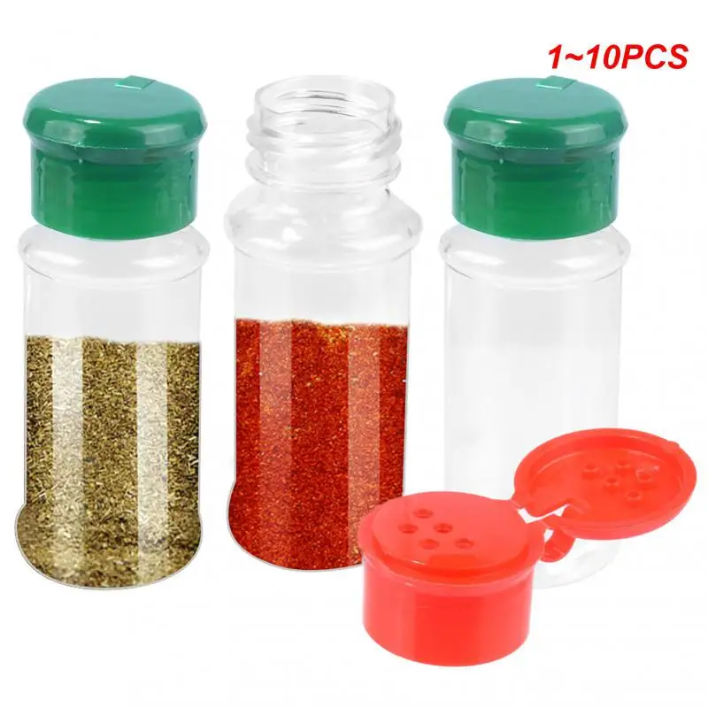 1 ~ 10ks korenisté fľaše na úložné fľaše Plastová fľaša na grilovanie chute fľaša kuchynská soľ Pepper Shaker korenia fľaše kuchynské gadget