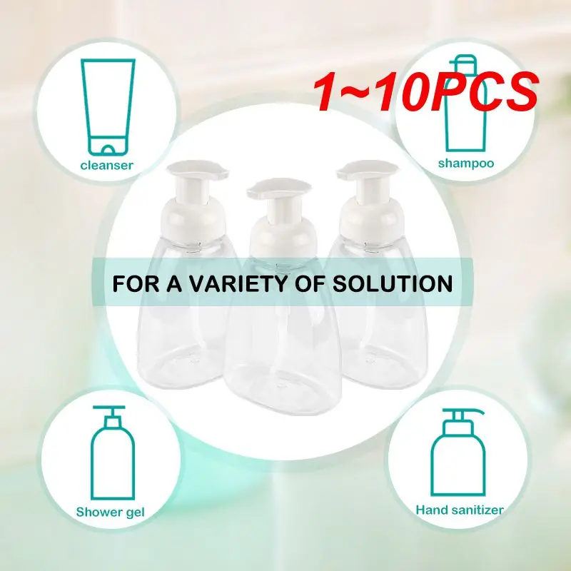 1 ~ 10ks LipLasting 300 ml Prázdne stlačené penové čerpadlo mydlové penové fľaše Kozmetické nádoby Dávkovacie nádoby Pet make -up cestovanie