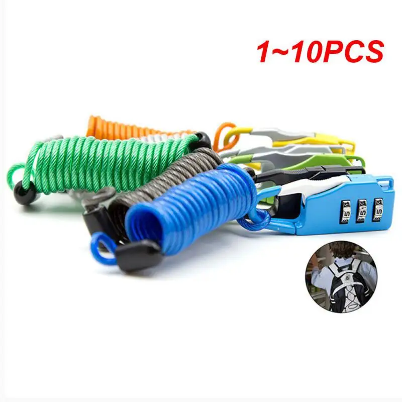 1 ~ 10ks na bicykel zámku Spring Disk Zabezpečenie prenosného jarného pružiny Proti krádež Code Lock Mini 3 číslicové kombinované heslo