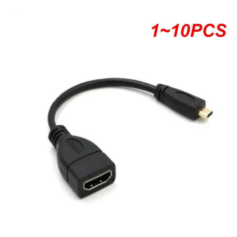 1 ~ 10ks Nový HDMI kompatibilný samec s ženským adaptérom Mini Micro D Typ 90 stupňov pravý uhol samec k HDTV AF predlžovací kábel pre