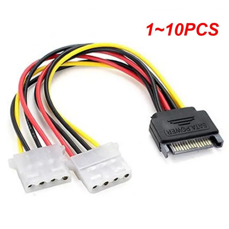 1 ~ 10ks pin Molex IDE na 2 sériový ATA Hard Driver napájací kábel SATA Y Splitter Dual Hard Disk-Disk Adapter predlžovacieho kábla