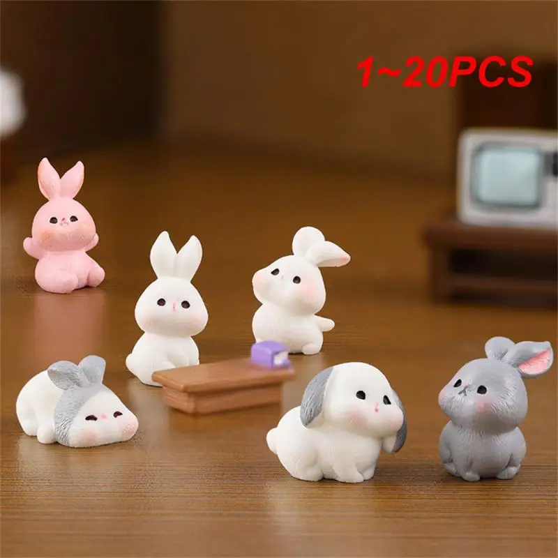 1 ~ 20ks domáce dekorácie Vysoko kvalitné živice Miniatúrne králiky Figury figurky Knickknacks a miniatúry musia mať