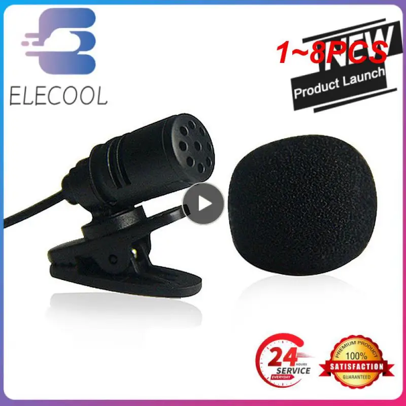 1 ~ 8ks mikrofónový klip na golierové kravaty mobilný telefón/počítač Lavalier Mic for iOS Android mobilný telefón prenosný prenosný počítač 3,5 mm káblový mini zvuk