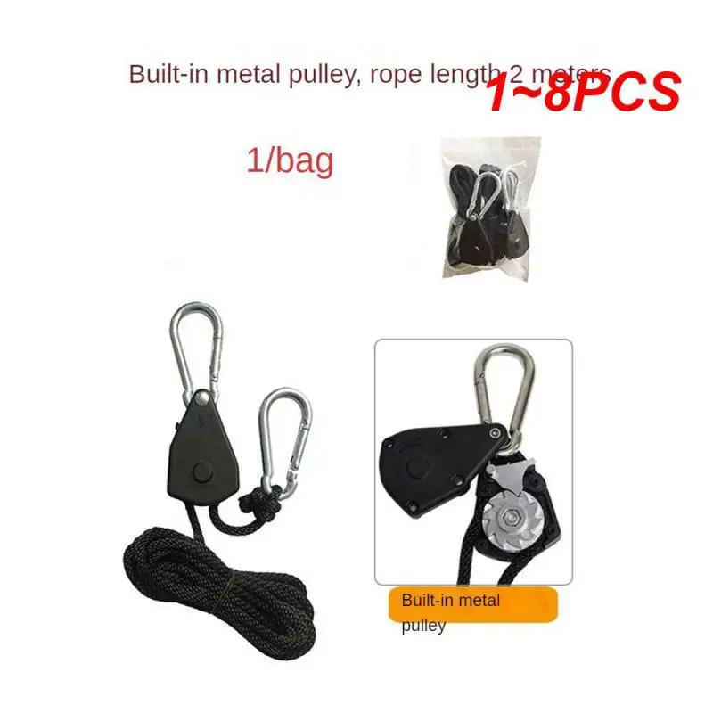 1 ~ 8ks palcový nastaviteľný pestovateľ Light Rature Ratchet Yoyo pre vnútornú rastúcu svetlú stanu skrinku skleníkyfixtures