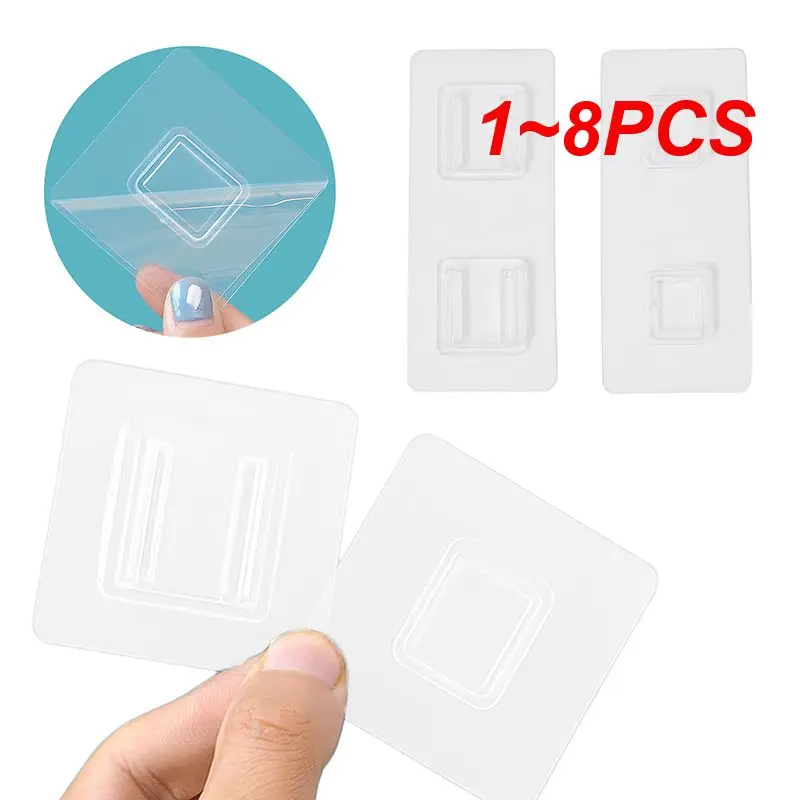 1 ~ 8pcs Opakandable použiteľný organizátor Snap Hook Organizátor Photo Objímka zoradenie steny Háči