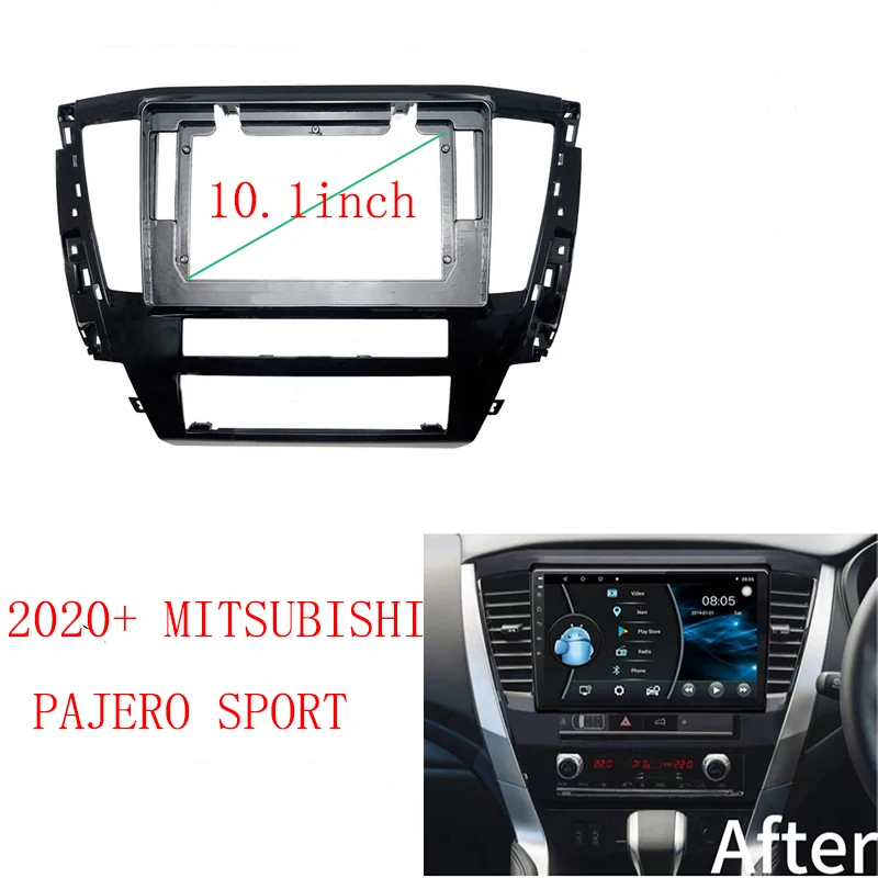 10,1 palca Multimediálny rádiový rádiový rádio Rádio Rádio Frame Dashboard Panel Fascia pre Mitsubishi Pajero Sport 2020