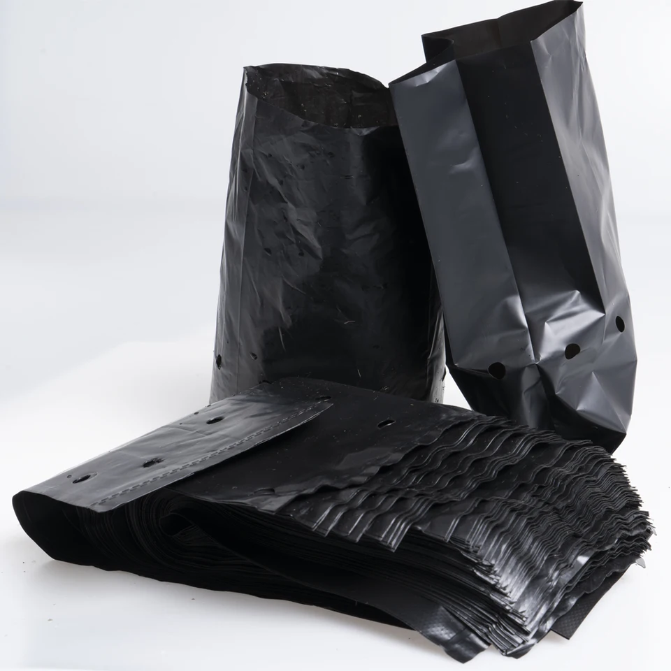 10-100 výsadbových vreciek PE Polybagy Zeleninové škôlky v taškách záhradné plastové vrecká arašid arašidové vrecká na výsadbu škôlky