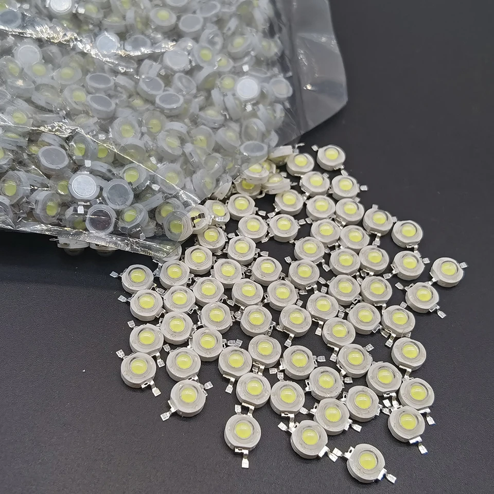 10-100ks LED COB COB LAMP CHIP 1W 3W 3,2-3,6 V Vstup 100-220LM Mini LED Žiarovka Dióda SMD pre DIY LED svetlo svetlo svetlo osvetlenie