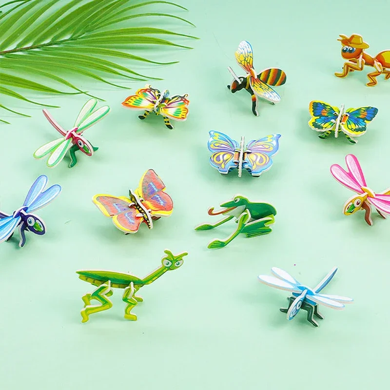 10-100ks Mini DIY hmyz Puzzle Peno Penu pre zvieratá Blokovanie hračiek pre deti narodeninovú oslavu uprednostňujú ceny materských škôl
