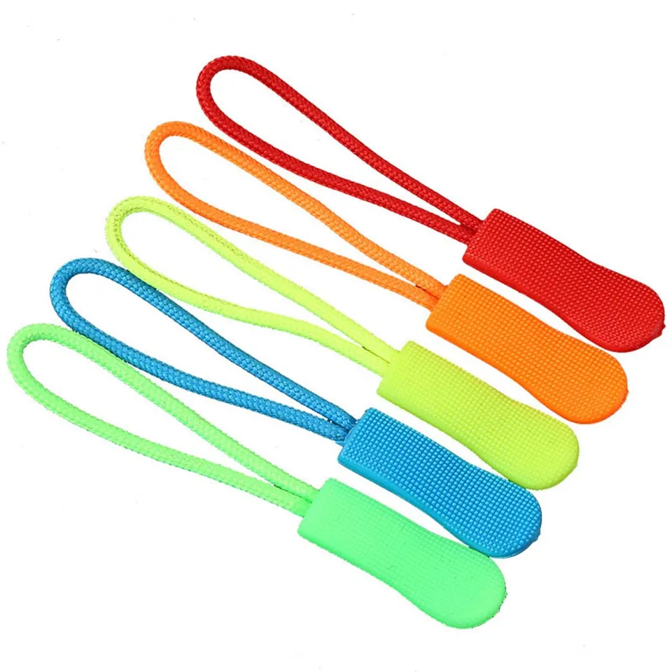 10-100ks/šarža Zipper Pull Lope End Fit Fit Zippers Puller Zips Nahradenie Klipová spona Fixer