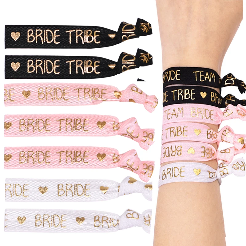 10/11ks bakalárske párty náramky tímovej nevesty Bracelet Bride Be Decor Party Svadobné svadobné sprchy Dodávky Vlasy
