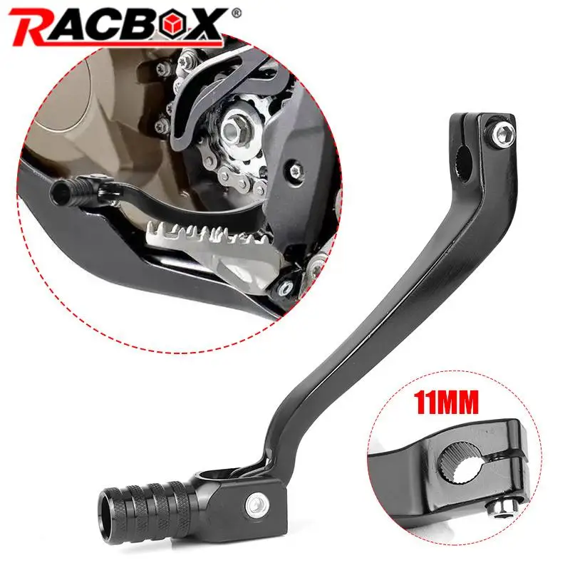 10-11MM Motocykel Shift Lever Black Hliníkový radiaci pák pre CB125 CB250 CRF250R CRF250X CRF450R YZ125 YZ125X YZ250 YZ250X