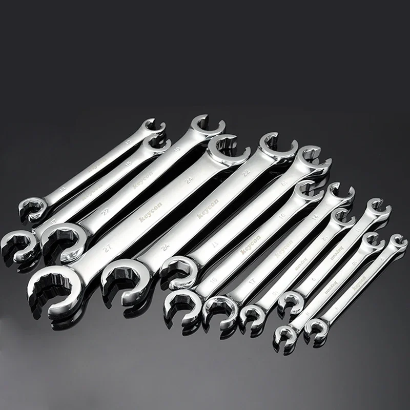 10*12-24*27 mm Špeciálny otvorený koncový kľúč Metrický dvojitý koncový orechový kľúč pre olejové potrubie Kovové trubice Spanner Automatické opravy náradia