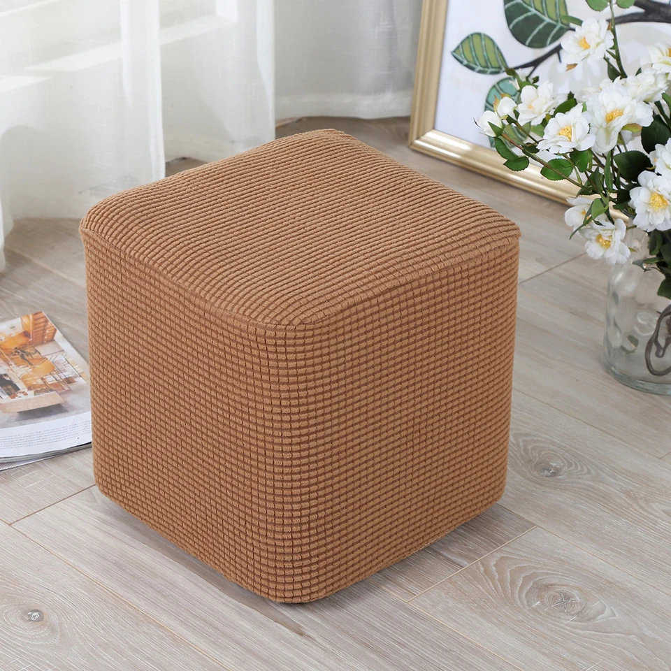 10'-13 'Stretch Ottoman Slipcover Footstool Footrest Loving Obývacia izba Soft Cover Grey Grey