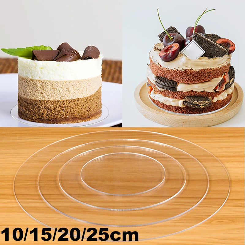 10/15/20/25 cm akrylový koláčový misk na stojane Round Clear Muffin Cake Diss na svadobnú narodeninovú oslavu dekoráciu dekorácie DIY Pečenie
