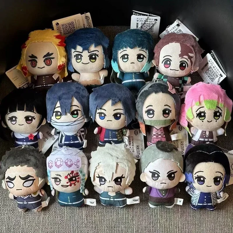 10-15 cm Japonsko Anime Demon Slayer Akaza Rui Iguro Obanai Tanjirou Kamado Nezuko Agatsuma Zenitsu Plys Hračky Doll Doll Peluche Darček