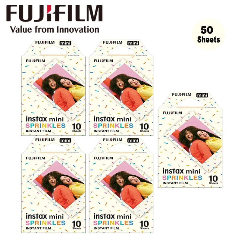 10/20/30/40/50/100 listy Fujifilm Instax Mini 12 Films for Instanx Mini 40 90 EVO 7+ SE Instax Mini Film Photo dokument