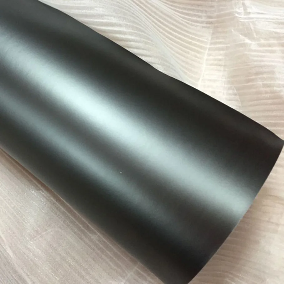 10/20/30/40/50x152cm Premium Gunmetal Metallic Matte Vinyl Wrap s vzduchom uvoľňuje tmavošedú fóliu antracitu