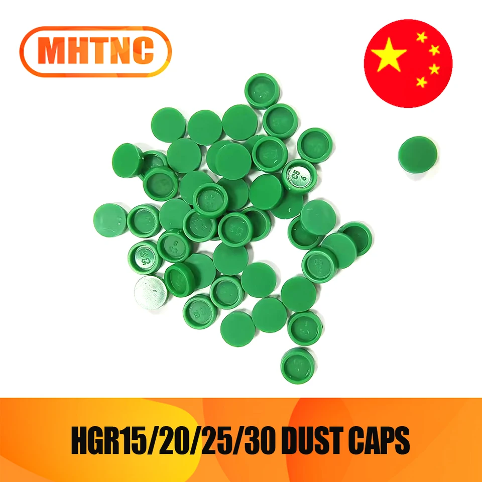 10/20/30/50 PCS Green Caps Plastový kryt zástrčky pre HGR15 HGR20 HGR25 HGR30 Lineárne koľajnice CNC diely CNC