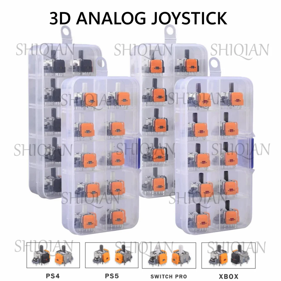 10/20/30ks halový efekt joystick pre Xbox One náhradný 3D modul senzoru analógového páčke pre PS4 pre radič PS5