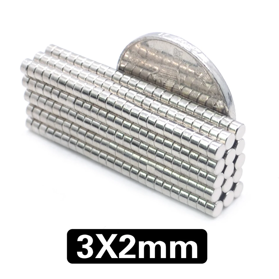 10/20 // 50/100/200/5000/10000ks D 3x2 mm N35 silný disk Ndfeb Magnet zriedkavých zemín 3*2 mm neodymium magnety 3 mm x 2 mm guľatý magnet