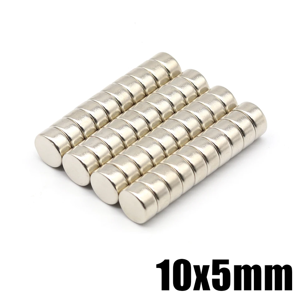 10/20/50/100ks 10x5 ndfeb neodymium magnet 10mmx5mm super výkonný malý okrúhly permanentný disk magnetický imán 10*5