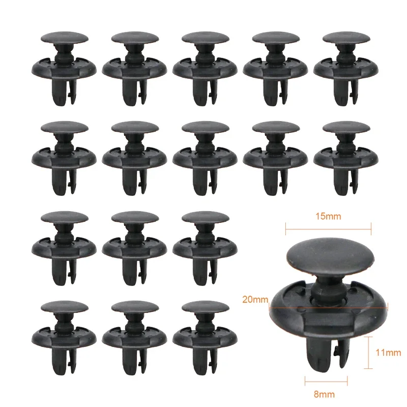 10/20/50ks automatický nárazník 8 mm dierový držiak na zadržiavanie Push Push Motor Cover Dvere Tiner Panel Panel Faseers Fase pre Toyota pre BMW