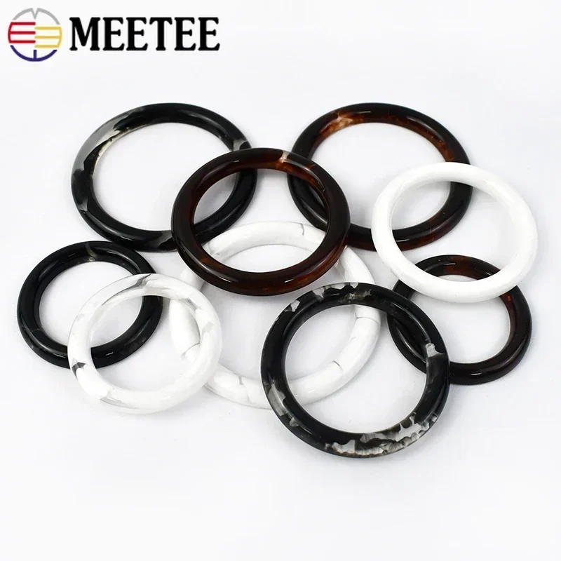 10/20ks Meettee 3-4,5 cm okrúhle O prsteň Živita Buckle Gomgle Dámske šatky Buny pásový posúvač Ribbon pre odevy dekorácie