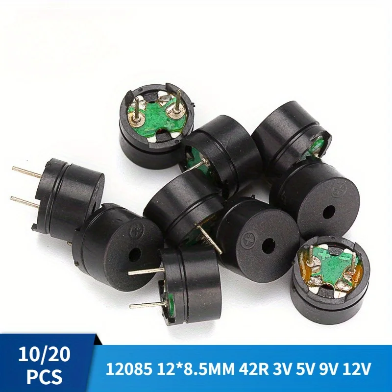 10/20ks Pasívny bzučiak 12085 12 mm 42R odpor Mini piezo bzučiaky Arduino DIY Elektronické projekty 3V ~ 12V