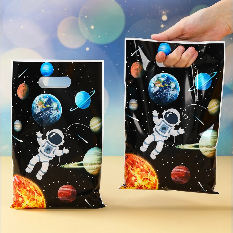 10/25/50ks kreslený vesmírny priestor Astronaut téma Party Darčekové balenie tašky Candy Cake TACHA pre deti Šťastné narodeniny oslav