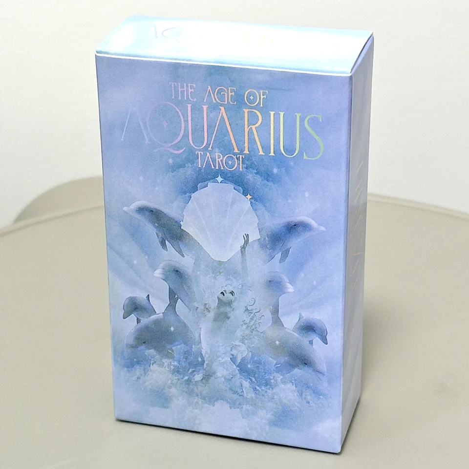 10.3*6cm Vek Vodnára Tarot 78 PCS Tarot karty založené na systéme Rider-Waite s 3 inštruktážnymi kartami
