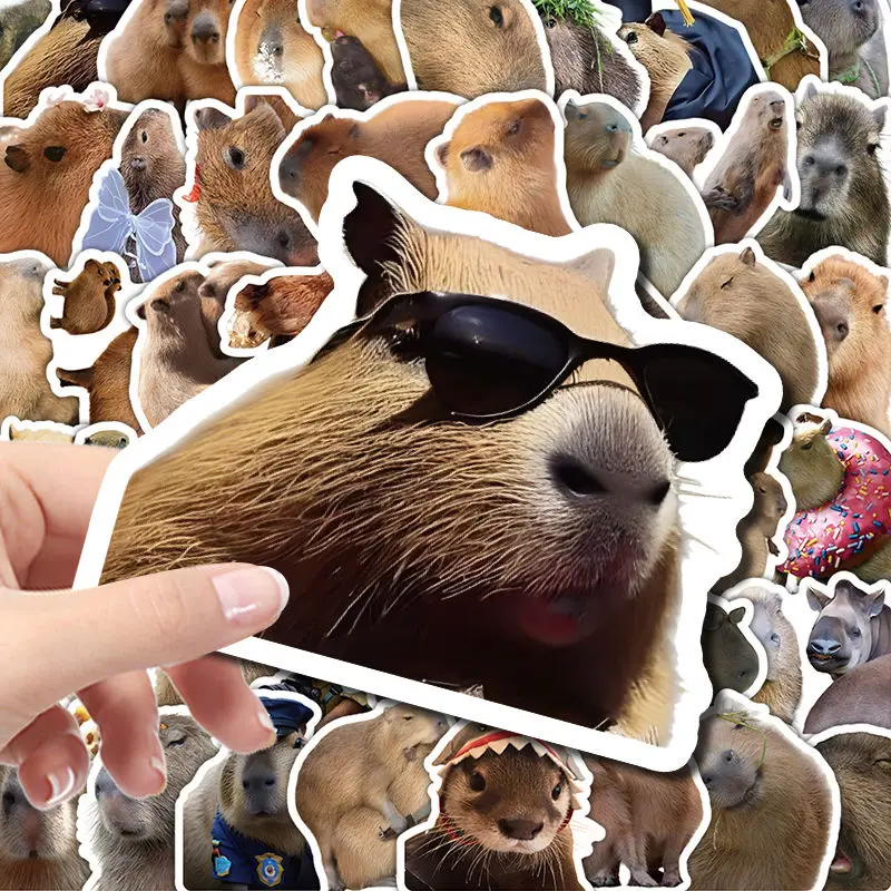 10/30/50/100 pcs Realistické nálepky Caphybara Creative Create Animal Funny Dekorative