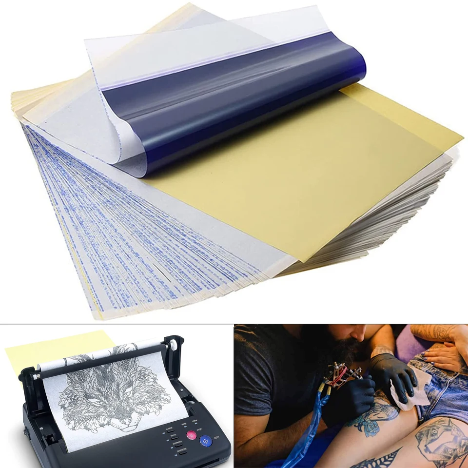 10/30/50/100ks prenosový papier Tattoo Tattoo Tlačiareň Kopírovacie listy Spirit Master Stencil Paper