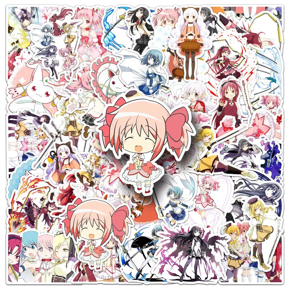10/30/50ks Anime Puella Magi Madoka Magicu Sticker Cartoon Cutoen Creative Graffiti Decal Toy Gift pre gitaru v puzdre telefónu