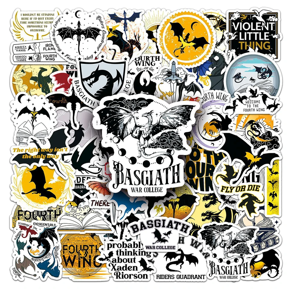 10/30/50ks Cool Fantasy štvrté krídlo Nové nálepky Karikačné nálepky skateboard laptop motocyklové chladničku s vodouproof