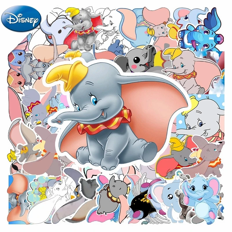 10/30/50ks Disney Dumbo Stickers Cuil Cartoon Elephant Dozáčky hračiek na bicykli notebook Guitar car nepremokavá nálepka pre deti