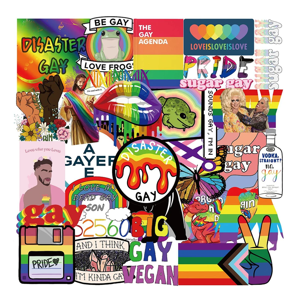 10/30/50ks farebná dúha LGBT gay nálepky nálepky DIY Motocykel laptop cyklistický kufr