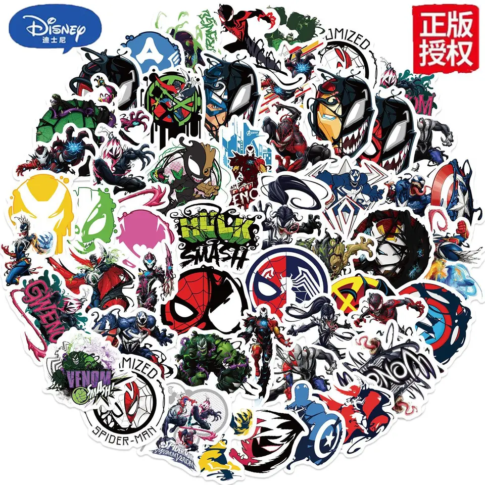10/30/50ks karikatúra Disney Marvel Venom Avengers Sticker DIY Telefón NAPLATÍ LAPTOP BRAGEBOARD GRAFFITI Zábavné pre deti Darček
