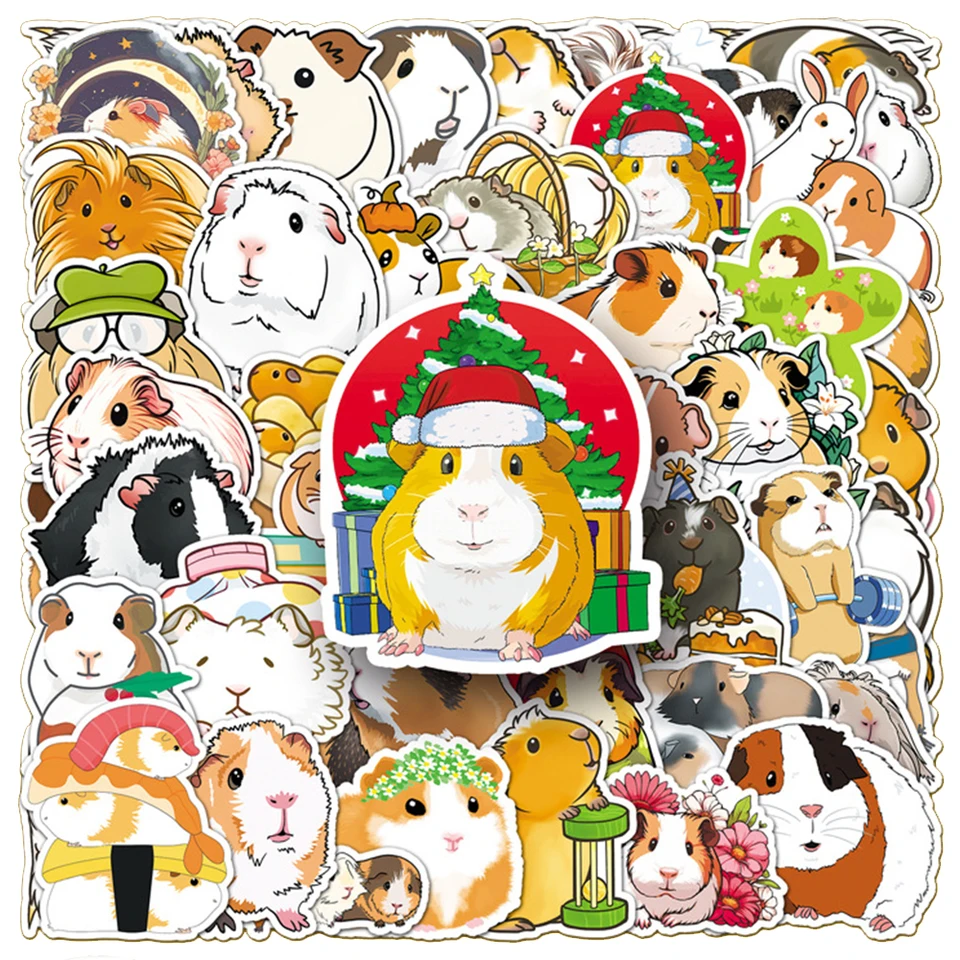 10/30/50ks morčatá nálepky Kawaii Karika