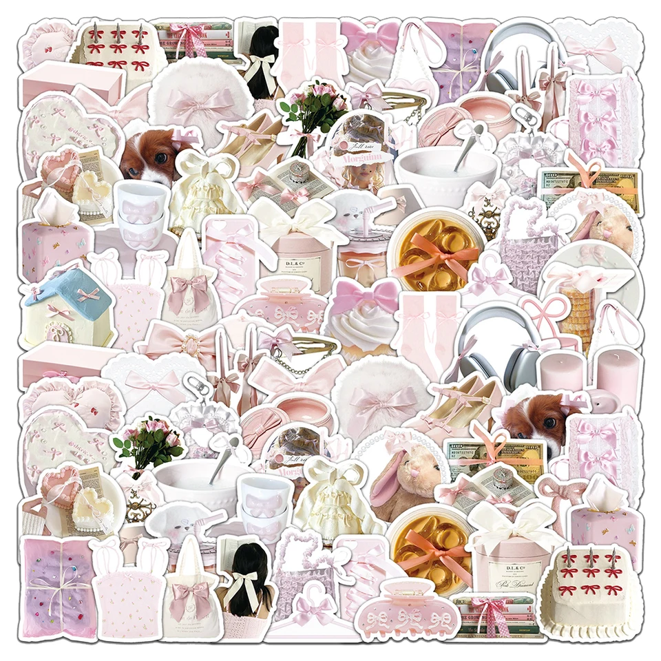 10/30/50ks ružové kawaii dievča estetické nálepky nálepky dekoratívne laptop gitara scrapbooking nepremokavé ins karikatúry hračky