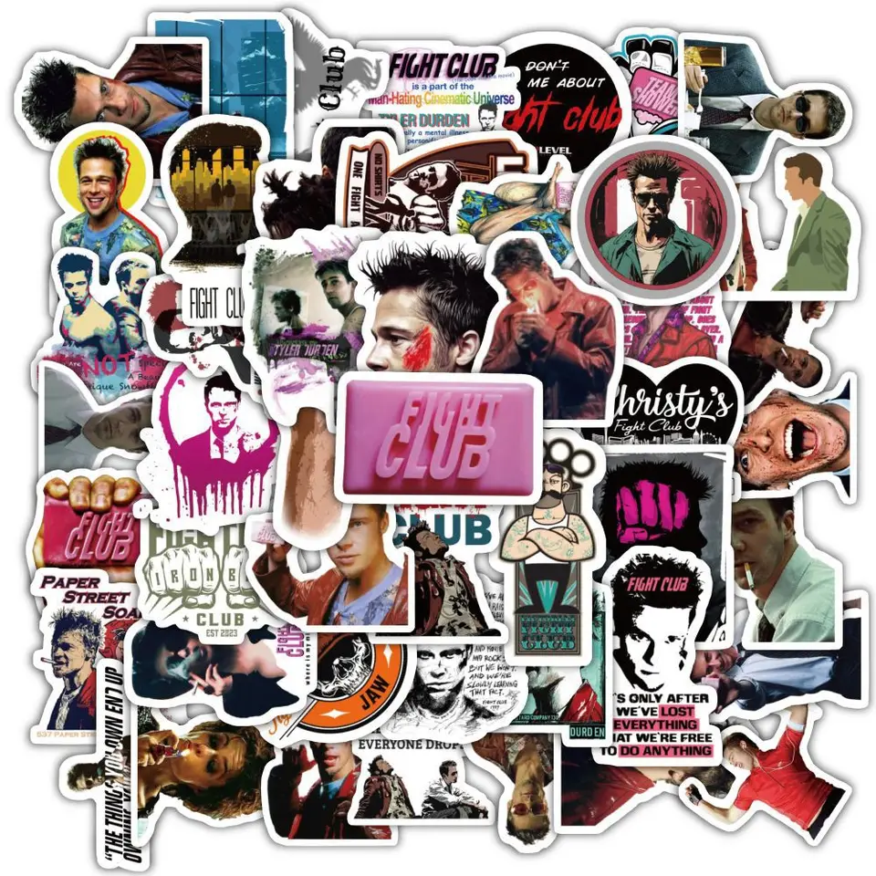 10/30/60ks bojové klubové nálepky Fox Movie Decals Scarapbook Luggage Laptop Phone Guitar Bike Skateboard Decoration Hračka