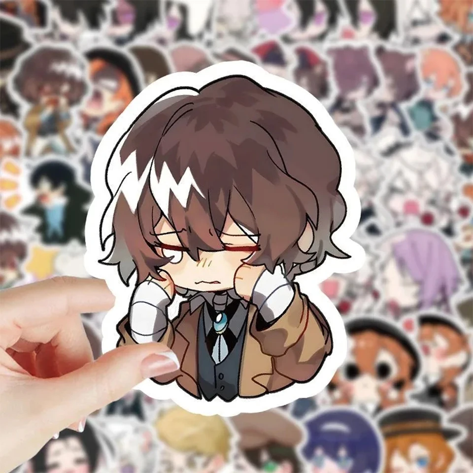 10/30/60ks kawaii bungou bludné psie anime nálepky pre papiernictvo počítačovej prilby roztomilé kreslené nálepky cool deti pre domácich majstrov hračky