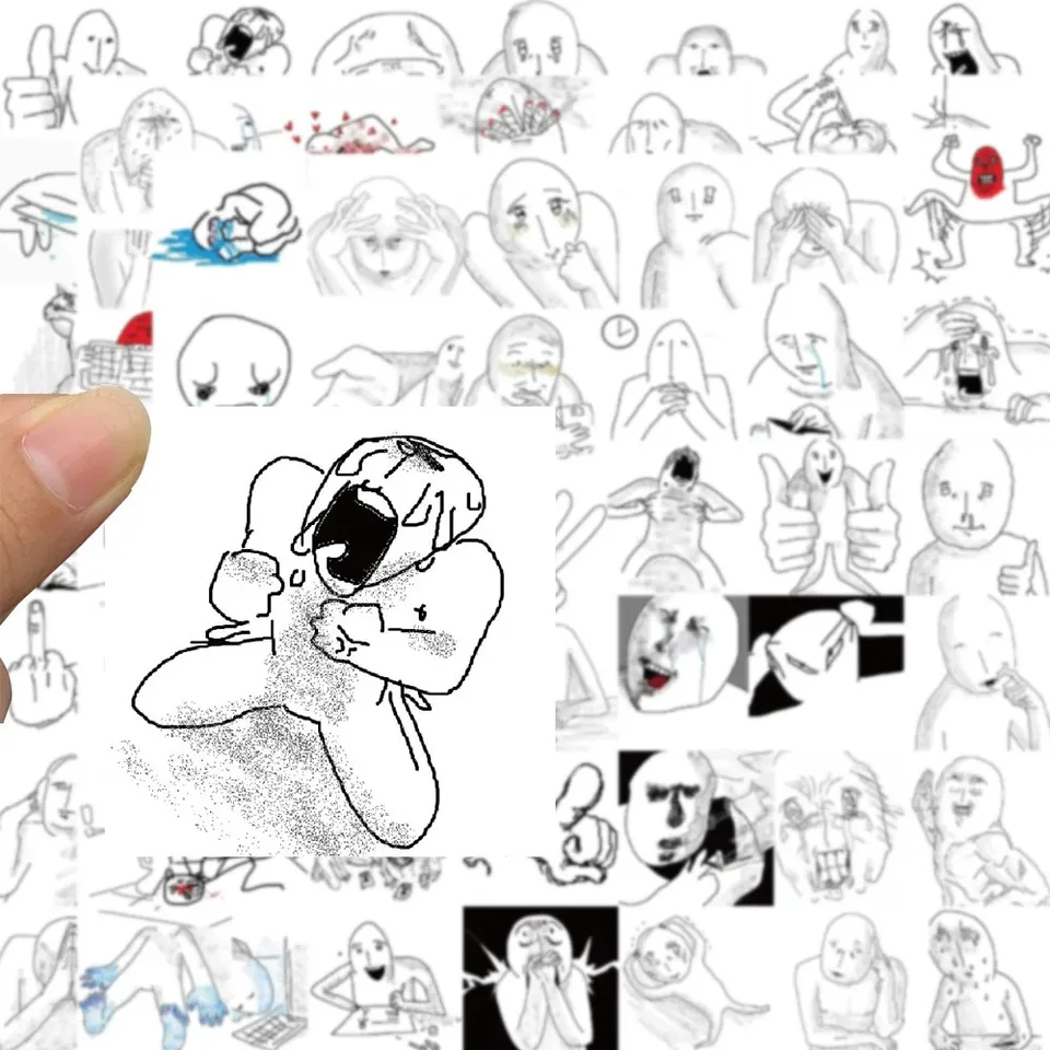 10/30/62ks Emocionálne poruchy spoof avatar karikatúra nálepka DIY Telefón NAPLATÍ PRACOP BLAGEBOARD GRAFFITI Zábava pre detskú hračku