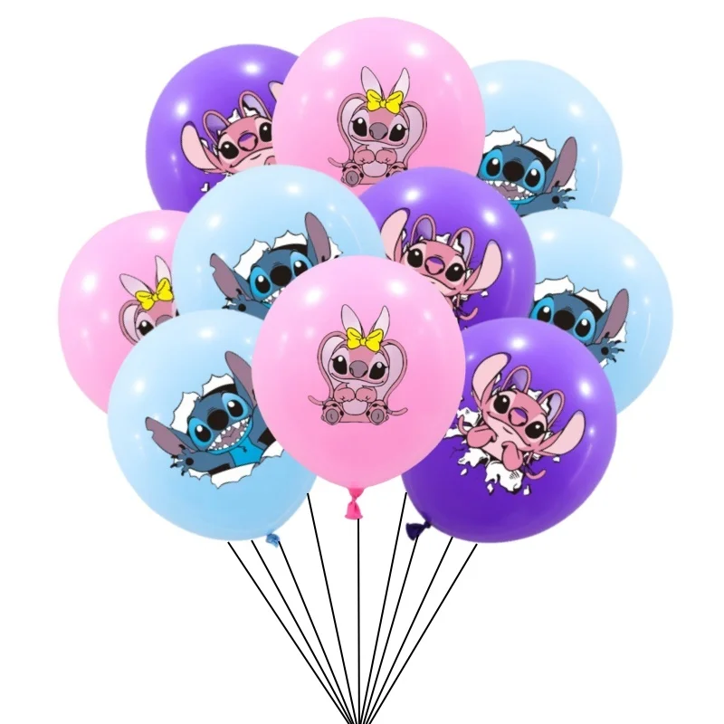 10/30ks 12 palcov Disney Lilo a Stitch Balon Set Globo Boy Girl's Birthday Party